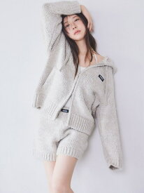 ロービングニットフーディー SNIDEL スナイデル トップス ニット グレー【送料無料】[Rakuten Fashion]