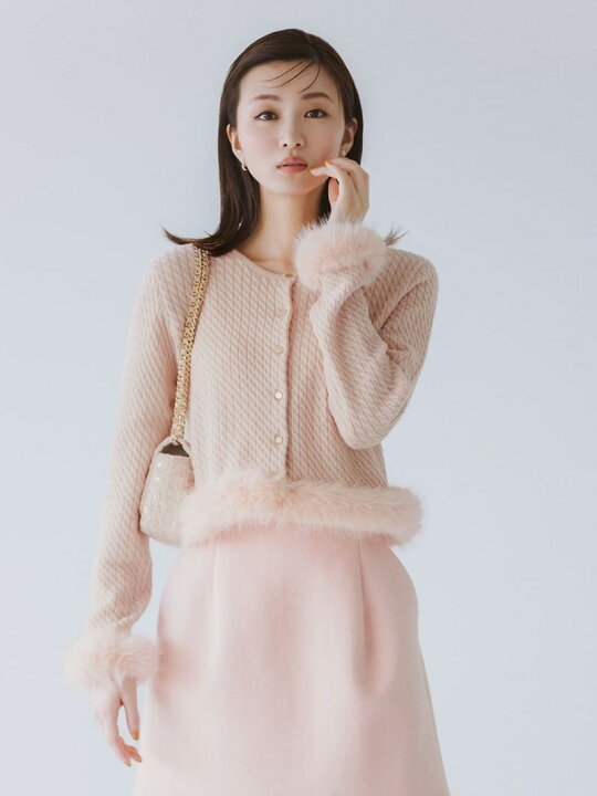 楽天市場】【SALE／30%OFF】ケーブルニットファーカーデ CELFORD セル 