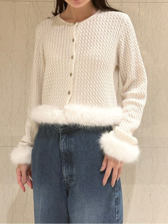 楽天市場】ケーブルニットファーカーデ CELFORD セルフォード トップス 