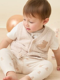 【限定カラーあり】【BABY】パウダーベアベスト gelato pique ジェラートピケ トップス パーカー・フーディー ピンク ベージュ【送料無料】[Rakuten Fashion]