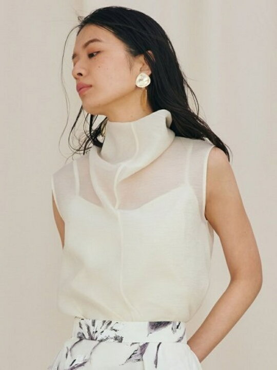 楽天市場】【SALE／50%OFF】ダブルハイネックノースリブラウス FRAY 