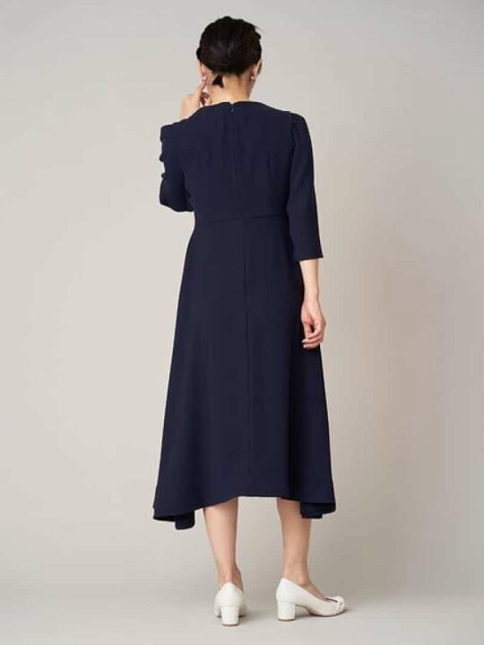 楽天市場】【SALE／50%OFF】アシンメトリータックドレープワンピース 
