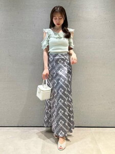 �ySALE�^50%OFF�z���[�X�v�����g�i���[�X�J�[�g SNIDEL �X�i�C�f�� �X�J�[�g �����O�E�}�L�V�X�J�[�g �O���[�yRBA_E�z�y���������z[Rakuten Fashion]