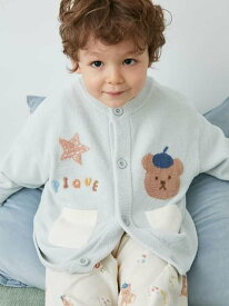 【KIDS】エアリーモコドローイングベアカーディガン gelato pique ジェラートピケ トップス パーカー・フーディー ピンク【送料無料】[Rakuten Fashion]