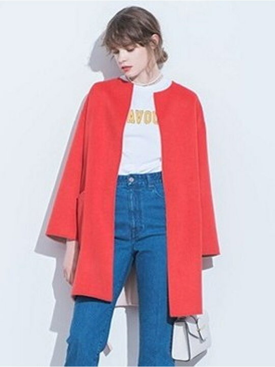 楽天市場】【SALE／45%OFF】一枚仕立てリバーノーカラーCT Mila Owen  