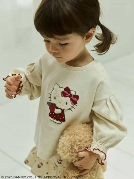 【HELLO KITTY/ベビー&キッズ】ボアモチーフ刺繍トップス(80~120cm) JAMIE KAY ジェイミーケイ マタニティウェア・ベビー用品 ロンパース・カバーオール ピンク【送料無料】[Rakuten Fashion]