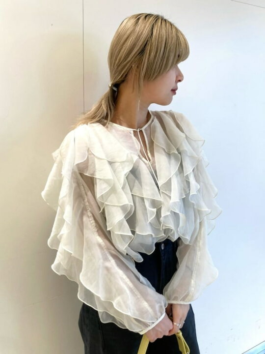 楽天市場】【SALE／46%OFF】ボリュームフリルブラウス LILY BROWN 