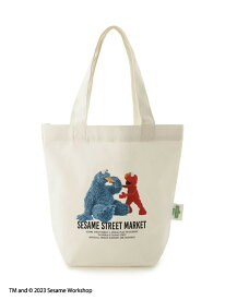 フォトプリントプチトートバッグ SESAME STREET MARKET セサミストリートマーケット バッグ エコバッグ・サブバッグ レッド ベージュ ブルー パープル[Rakuten Fashion]