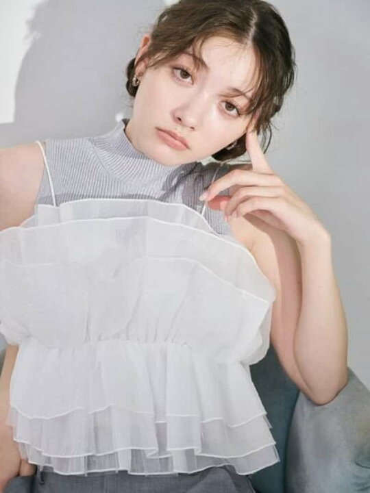 楽天市場】【SALE／46%OFF】ボリュームフリルビスチェ LILY BROWN 