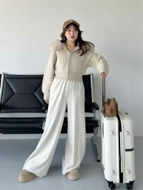 【WEB限定カラーあり】UVカットスウェットワイドパンツ SNIDEL スナイデル パンツ その他のパンツ ネイビー グレー グリーン【送料無料】[Rakuten Fashion]