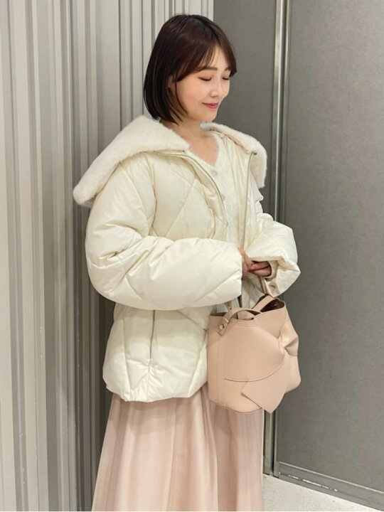 楽天市場】【SALE／30%OFF】ファー襟付きキルティングショートコート 