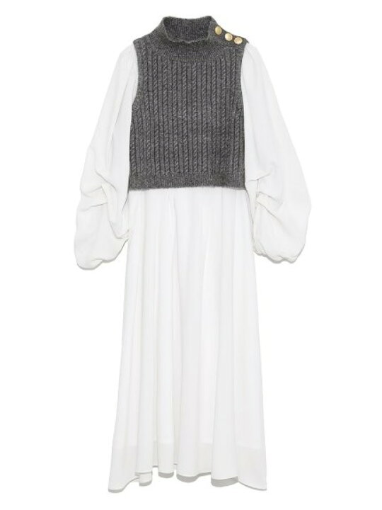 楽天市場】【SALE／60%OFF】ニットベストレイヤードワンピース CELFORD  