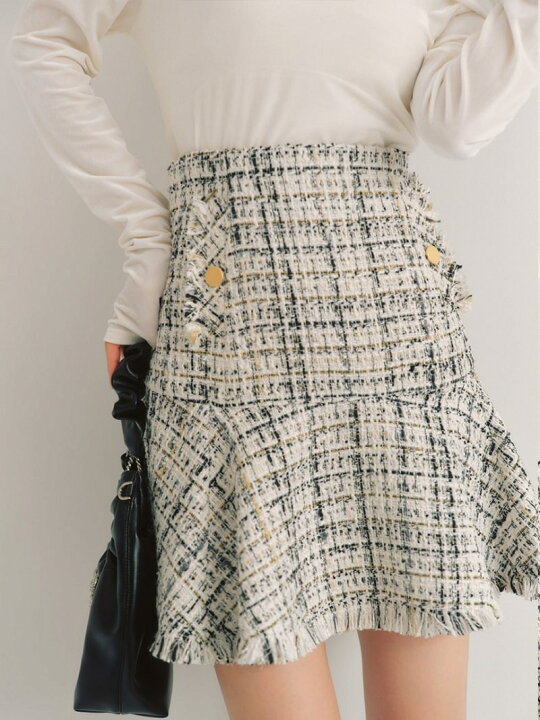 楽天市場】フリンジツイードミニスカート LILY BROWN リリーブラウン 
