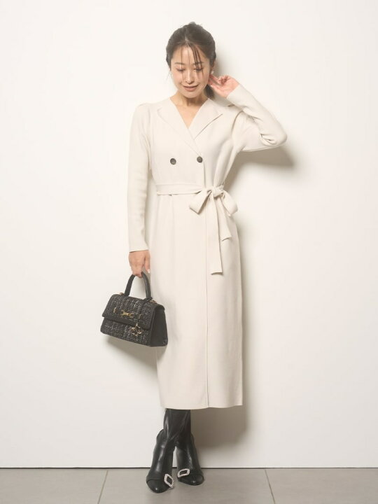 楽天市場】【SALE／40%OFF】トレンチ風ニットタイトワンピース CELFORD 