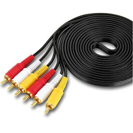 3RCAケーブル 2.8m AVケーブル 3色ケーブル 3ピン(オス)−3ピン(オス) RCA端子 (Z20)