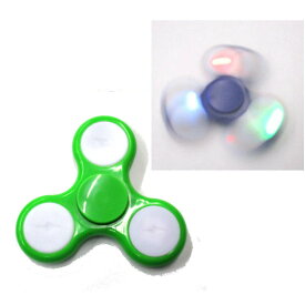 光る ハンドスピナー 黄緑 Hand spinner ストレス解消 暇つぶし 脳トレ (光るパーツは1か所)