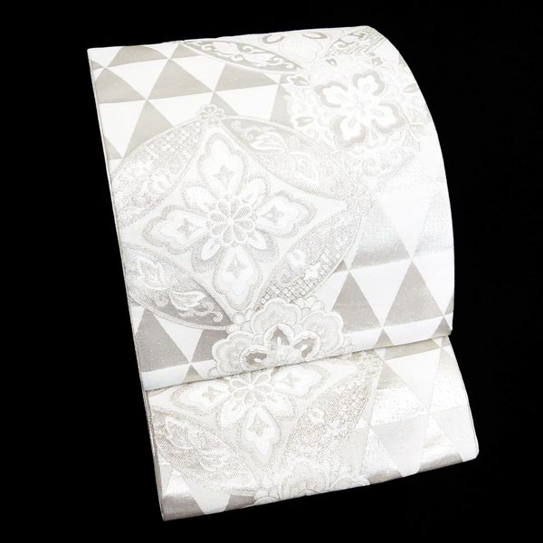楽天市場】袋帯 ふくろ帯 仕立て付き 西陣織 六通 古典柄 ホワイト 白