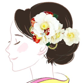 楽天市場 ヘアピン 白 花の通販