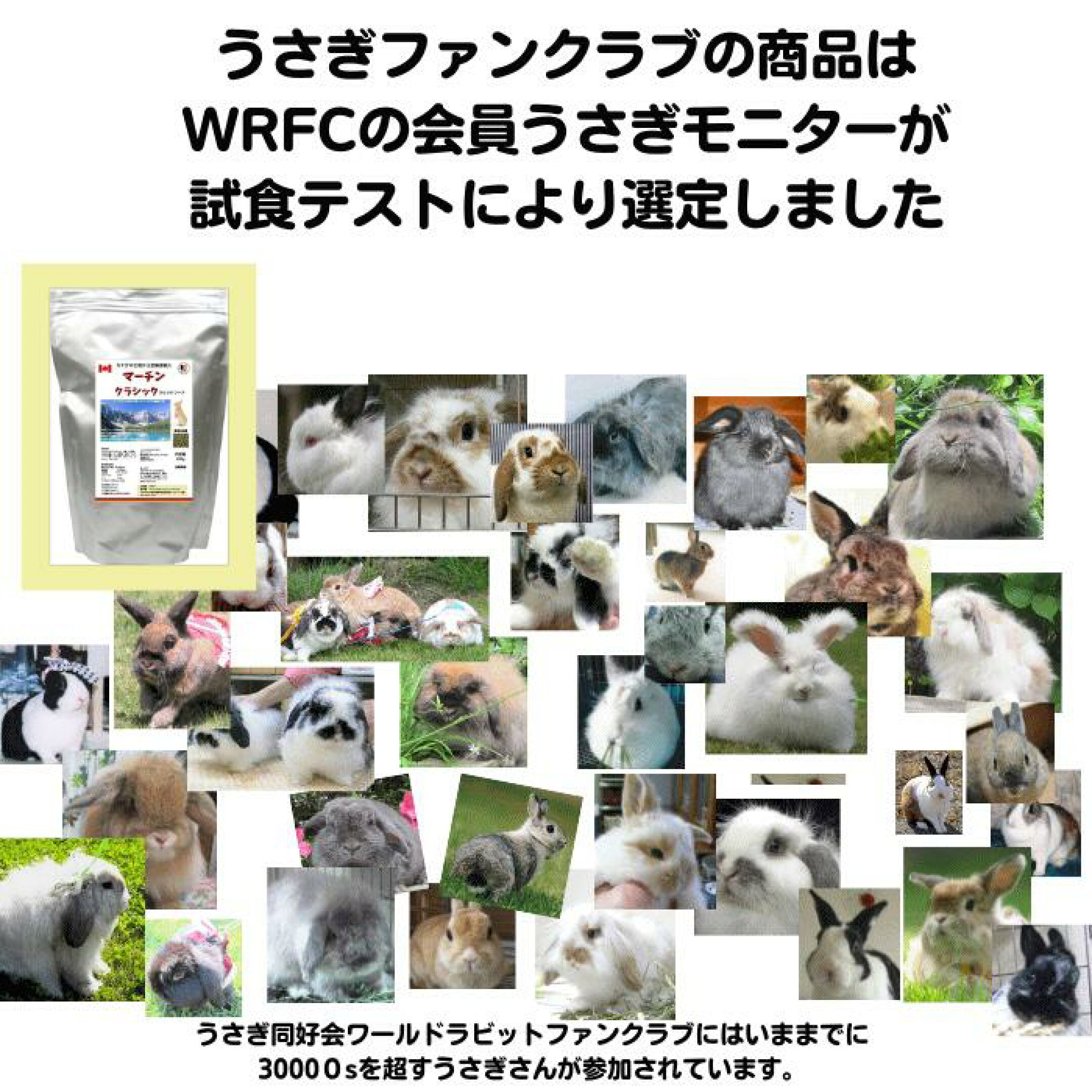 ワールドラビットファンクラブの会員モニターが選定