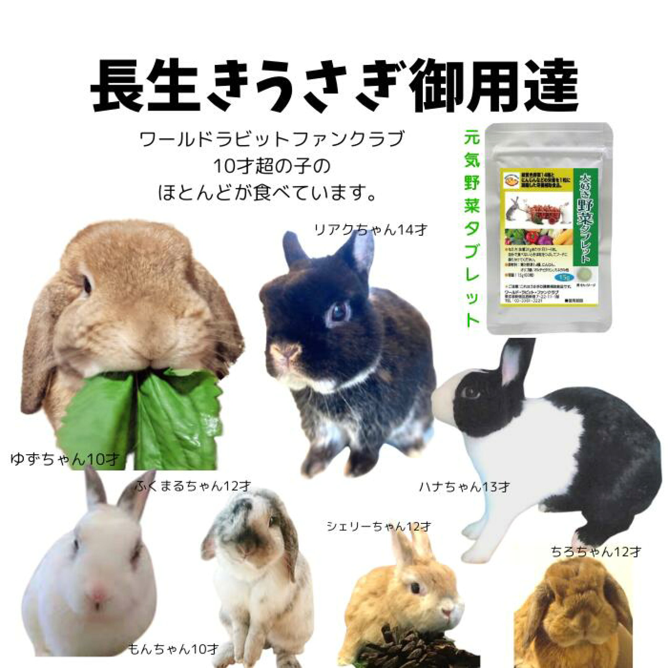 長生きうさぎ御用達野菜タブレット