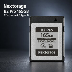 CFexpress Type B �������[�J�[�h 165GB CFexpress 4.0 �l�N�X�g���[�W NX-B2PRO165G VPG400 �ő�ǂݏo�� 3900MB/s �������� 3600MB/s pSLC 8K 4K ���� RAW �����A�� �~���[���X ��� �J���� ��X�� �P�[�X�t�� Nextorage ��