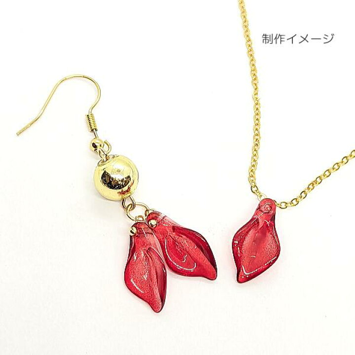 楽天市場】フラワー チャーム 花びら ガラスチャーム 20mm 8個 レッド 