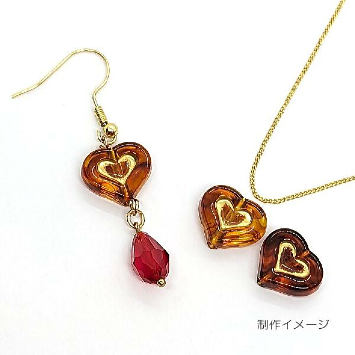 楽天市場】アンティーク調 アクリルビーズ ハート【卸売】13mm 約40個 