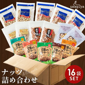 【楽天SS限定！P3倍！】usagiya 人気お菓子詰め合わせ 10種 16袋入り カシューナッツ ナッツ＆フルーツ 柿の種 メープルカシュ― ピスタチオ ミックスナッツ 柿の種 小粒のり いか小判 味わいミックス ガリバタ醤油P わさびーんず おつまみ 福袋 つまみ お酒