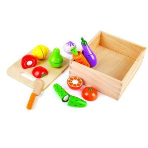 Hape(ハペ) 新鮮お野菜&果物 E8269 024410木製玩具 　木のおもちゃままごと【送料無料（北海道、沖縄、離島は配送不可）】