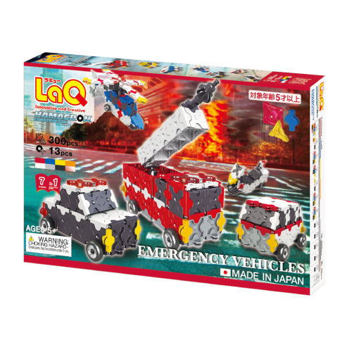 LaQ ハマクロンコンストラクター 緊急車両 007803 ラキュー 立体 ヨシリツ 5歳から 知育玩具
