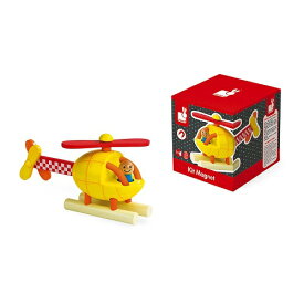 JANOD マグネットヘリコプター 352066 木製玩具 木のおもちゃ 知育玩具【送料無料（北海道、沖縄離島は配送不可）】