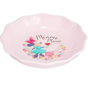 ミニーマウス はじめてのベビー食器 小皿 ライトピンク 錦化成 361223 日本製 (送料無料 北海道、沖縄、離島は配送不可)