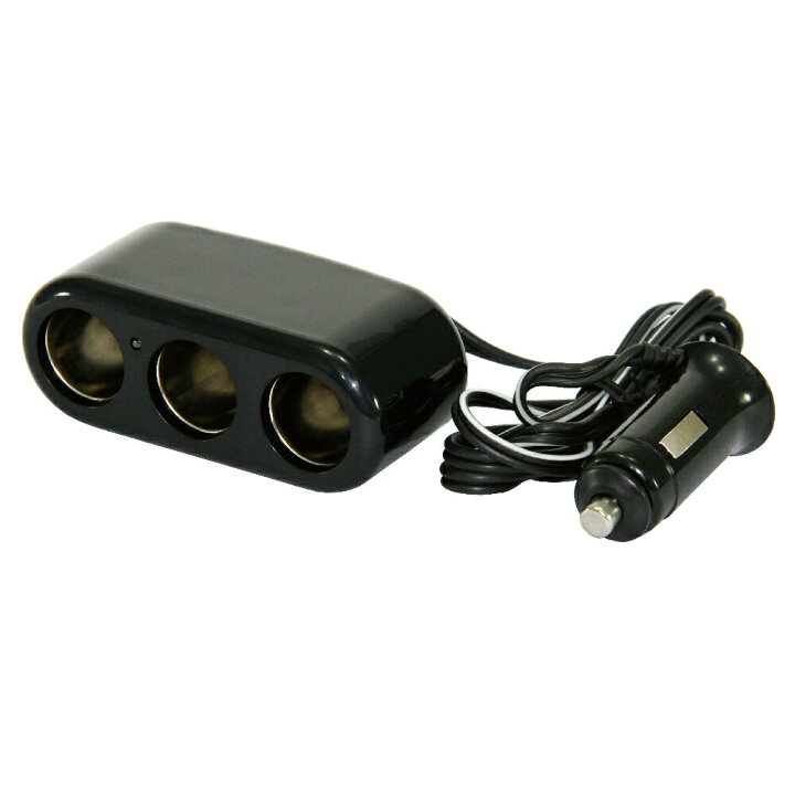 楽天市場 シガーライター シガーソケット カーチャージャー 3口ソケット 増設用シガーソケット 3口セパレートソケット 12v 24v兼用 うさマート 楽天市場店