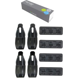 ゲリラP2倍 PIAA Terzo(テルッツォ) ルーフキャリア ベースキャリア 車種別取付ホルダーセット 4個入 ブラック ルーフレール無しタイプ【スバル フォレスター H30.7〜型式 SK9.E】EH434