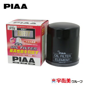 ゲリラP3倍 PIAA オイルフィルター オイルエレメント トヨタ車用 1個入 PT9