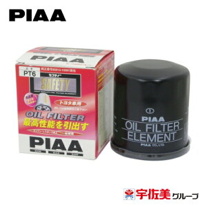 ゲリラP3倍 PIAA オイルフィルター オイルエレメント トヨタ車用 1個入 PT6