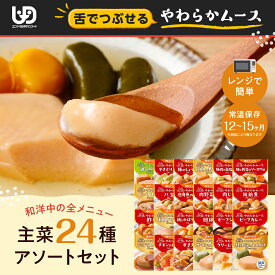 大和製罐 エバースマイル ムース食主菜全種24種アソートセット 介護食 ムース食 やわらかい 常温保存 介護 保存料不使用