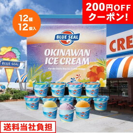 200円OFFクーポン お中元 ギフト 2025 沖縄 ブルーシールアイス 12種12個入 御中元 夏ギフト アイス アイスクリーム