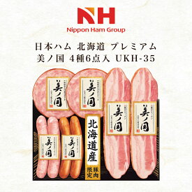 お歳暮 ギフト 2025 日本ハム 北海道プレミアム 美ノ国 4種6点入 UKH-35 御歳暮 冬ギフト 肉加工品 ハム
