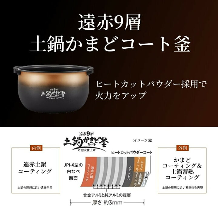 楽天市場】タイガー魔法瓶 圧力IHジャー炊飯器 5.5合 JPI-X100 家電 