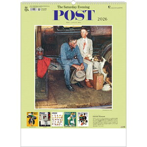 ゲリラP5倍 トーダン 2026年 カレンダー 壁掛け サタデー・イブニング・ポスト(ノーマン・ロックウェル) 絵画・アート TD-30756かれんだー 令和8年 令和八年 絵画 おしゃれ 2ヶ月