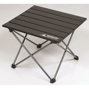 ゲリラP5倍 テーブル アウトドア キャンプ ソロキャンプ BBQ キャプテンスタッグ トレッカー アルミロールテーブル ブラック UC-563 キャンプ用品