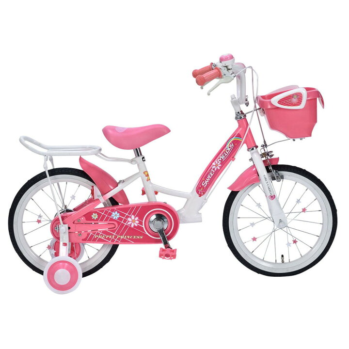 楽天市場】子供用自転車16 補助輪付 女の子用 MD-12 4色 ラベンダー 