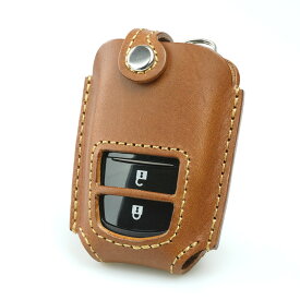 キーケース スマートキー キーカバー レザー 日本製 メンズ 革茶屋 トヨタ ランドクルーザー/300/200/80系ハリアー/ヤリス/GRヤリス/ヤリスクロス/シエンタ/新型アクア/ハイラックス用スマートキーケース 3色 開閉2ボタン