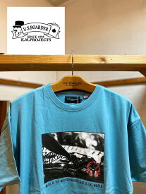 usboarder T-shirt S/S フォトT ミキサー　KIXX　カバナ　Blue ブルー　mixer フォト　Tシャツ　DJコントローラー　PCDJ 刺繍　ヘッドフォン　ユーエスボーダー　T-shirt