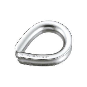 ワイヤー用金具 ワイヤーコース A型 シンブル ワイヤー径 12mm AK3354 ステンレス 浅野金属工業 アMD