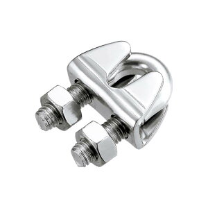 ワイヤー用金具 プレス板型ワイヤークリップ ワイヤー径 8mm AK7443 ステンレス SUS 浅野金属工業 アMD