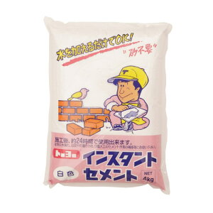 セメント インスタントセメント ホワイト ポリ袋 5125 4kg×5袋セット 骨材入 砂不要 水を加えるだけ トーヨーマテラン 車上渡し 個人宅配送不可 代引不可