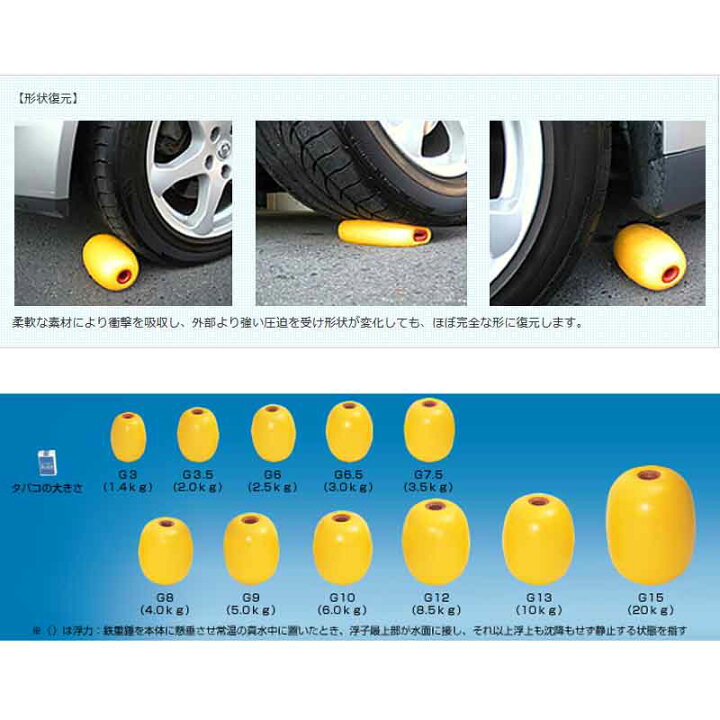 楽天市場】ビニコン 発砲体G型フロート No.G15 8個入 漁網 定置 防舷材 