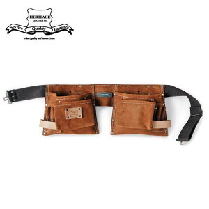 エプロン レザーツールエプロン 491 本革 皮 スウェード 工具入れ ウエスト ポーチ ポケット ケース DIY ヘリテージレザー エコツールマーケット 三冨D